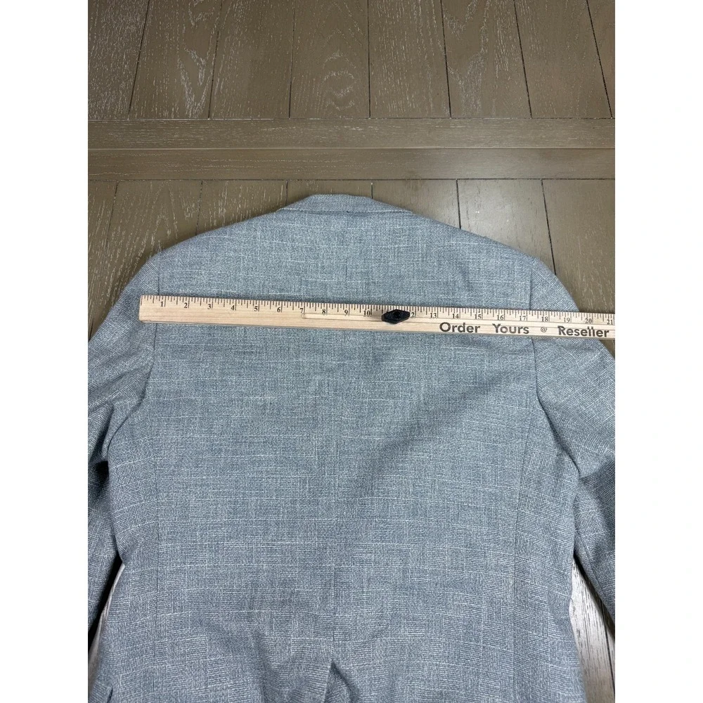 Vtg Christian Dior Blazer Men Light Blue 40R Textured Weave Two Button Jacket